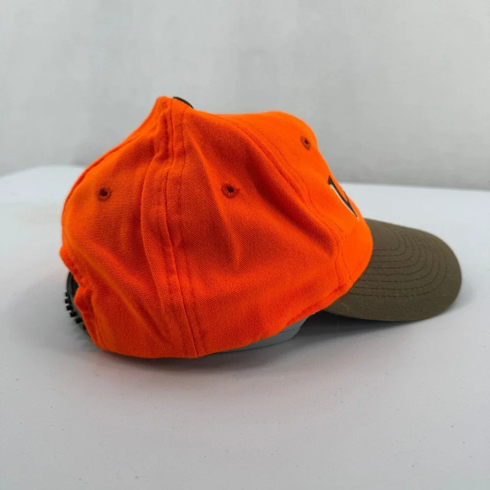 Lund Boats Hat Mens OSFA Orange Brown Snapback Fishing Cap Made in USA Kudzu